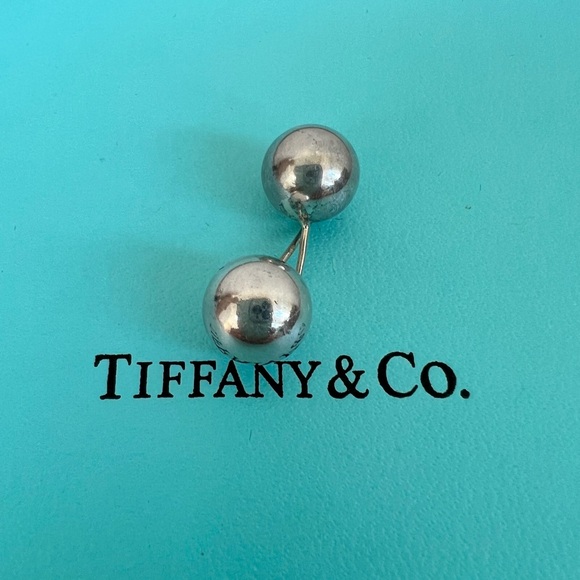 🔴Authentic TIFFANY & CO Sterling Silver Bead Ball Stud Earrings 🔴 - Picture 2 of 4